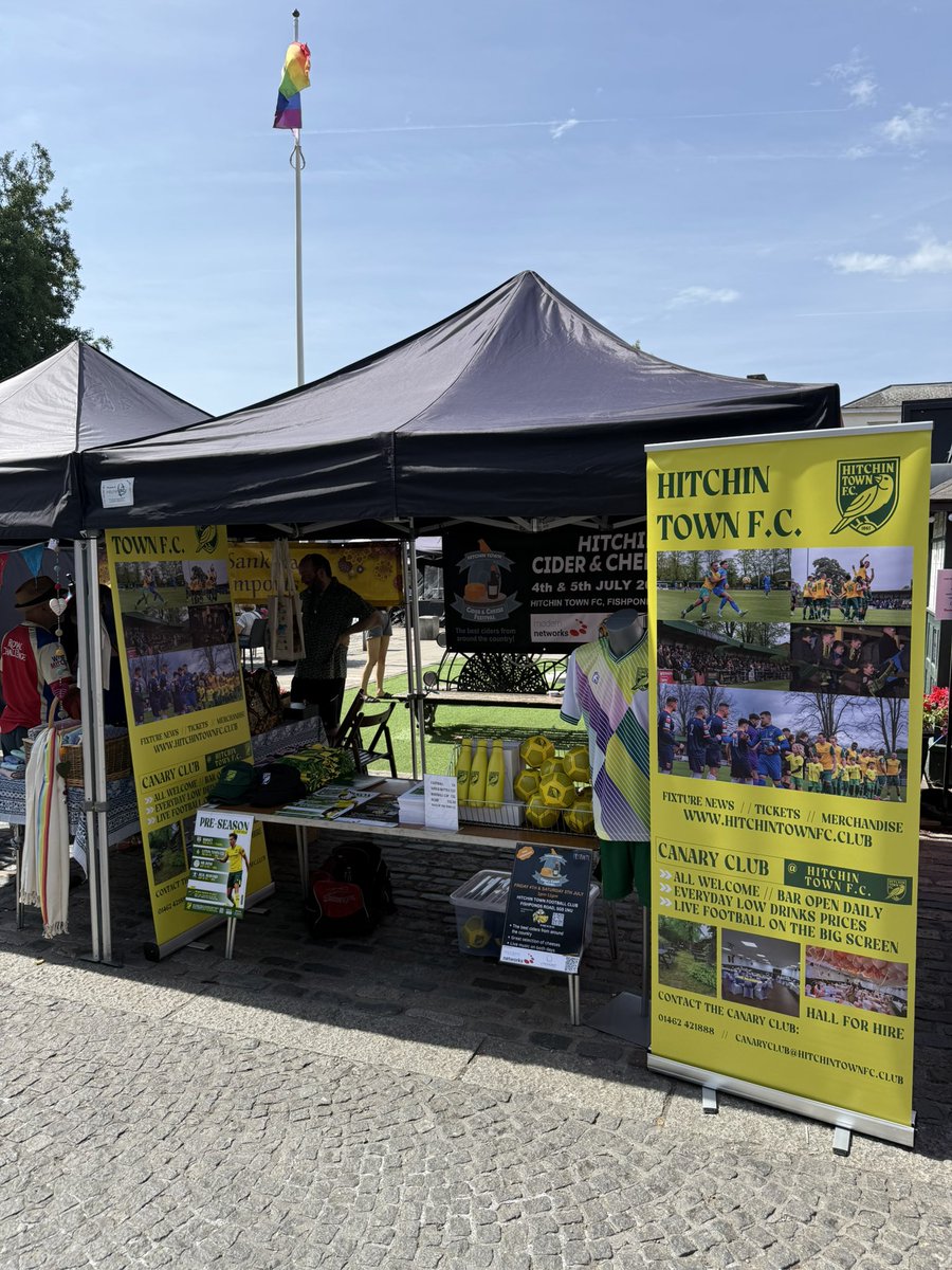 Set up and ready to go in Market Place for today’s Hidden Hitchin event.