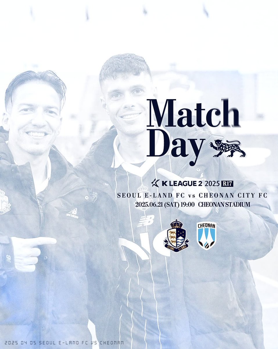 LandSeoul's tweet photo. ⚡️𝙅𝙊𝙐𝙍 𝘿𝙀 𝙈𝘼𝙏𝘾𝙃 🔵⚪️
✈️ Cheonan
📅 21/06/2025
🏟️ Cheonan Stadium
📺 K League TV
#KLeague | #K리그 | #SEFC https://t.co/9QsxqW12MS