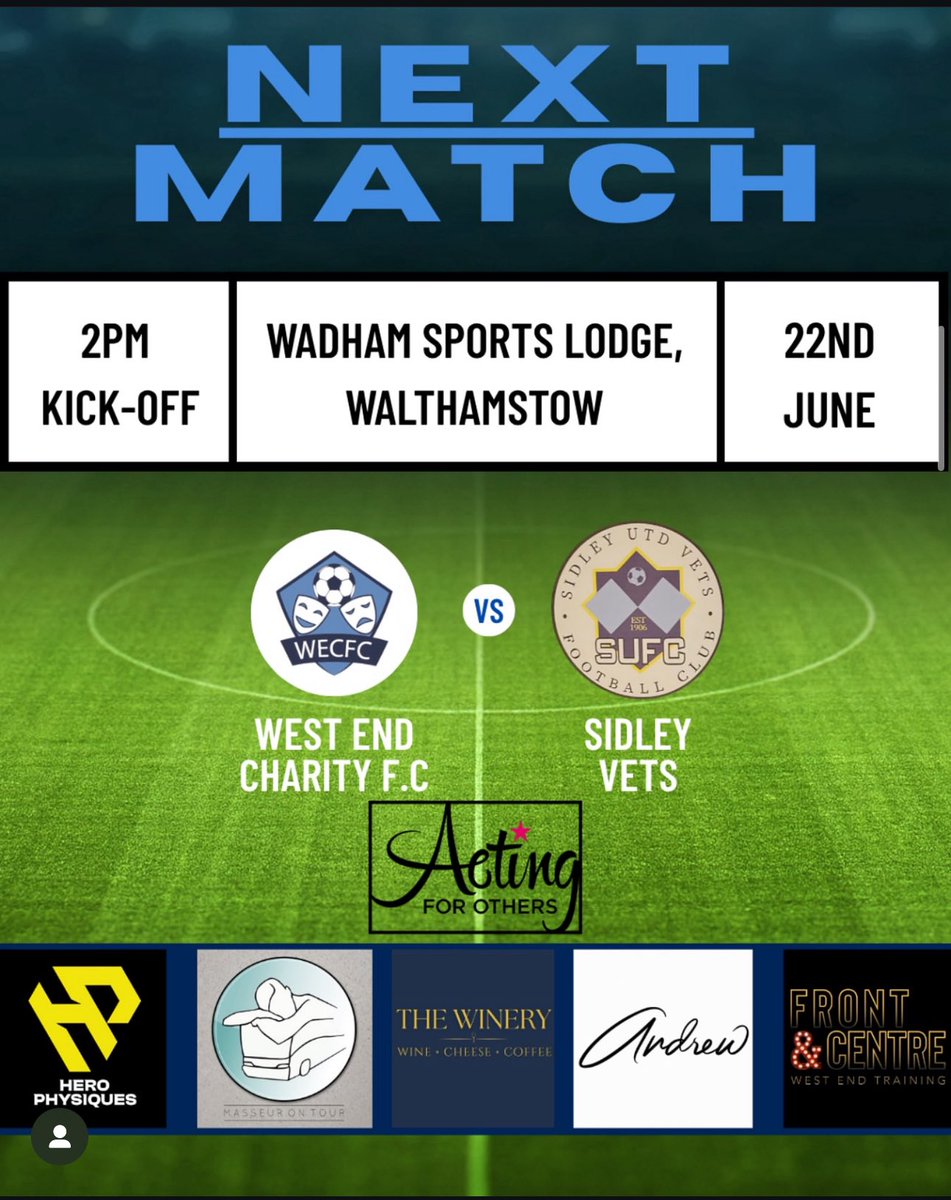 Our annual event this weekend in London v  West End Charity FC #charity #social #suncream