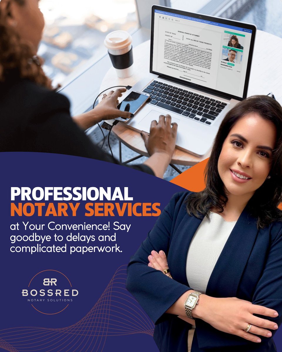 BossredNotary's tweet image. Say goodbye to delays and complicated paperwork. At Bossred Notary Solutions, we provide secure, bilingual notary services you can rely on—locally in Miami or remotely across the globe.
---
Start now: bossrednotary.com
.
#BossredNotarySolutions #MobileNotary