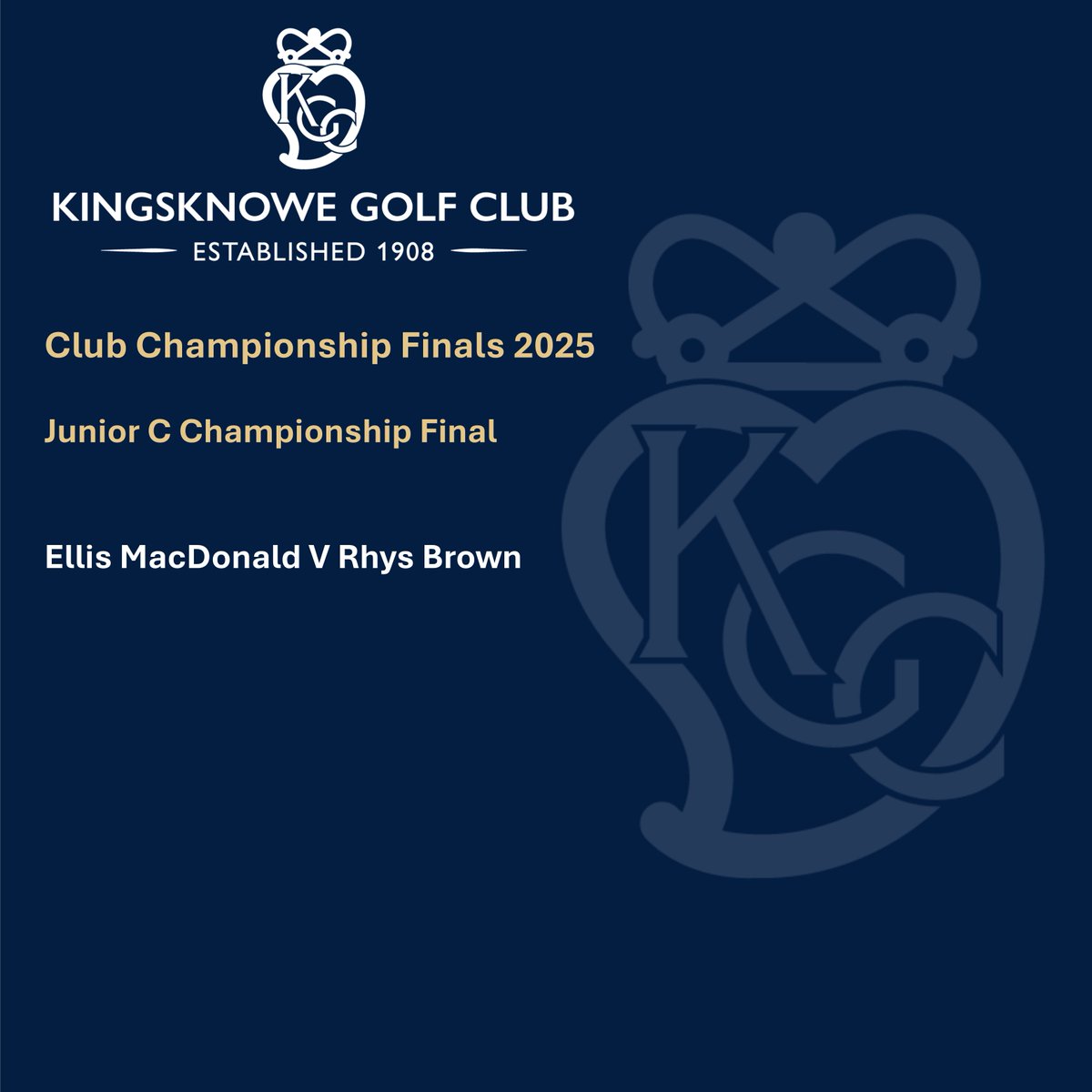 The last of our semi finals took place last night. The semis C category for  @kgc_juniors was won by Ellis  &amp;  Rhys, congratulations on making to today's final.

#kingsknowegolfclub #clubchampionship #edinburghgolf #scottishgolf   #morethanagolfclub  #juniorgolf #golfstagram