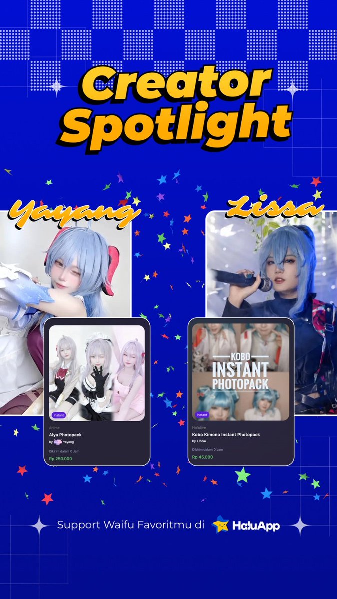 HaluAppOfficial's tweet photo. Support our creator on HaluApp 
https://t.co/kJPaTlFRdv

HaluStar on Creator Spotlight 
Pomi Naku : https://t.co/pz8NtmdpnM
Bloa : https://t.co/O6PW7vOv9g
Sofya : https://t.co/OCdXStT4yJ
Meya : https://t.co/YzbWoDjL7L
Yayang : https://t.co/zYD4o0VFhT
Lissa : https://t.co/k110syFlJT