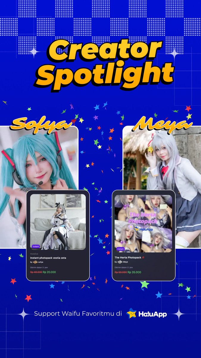 HaluAppOfficial's tweet photo. Support our creator on HaluApp 
https://t.co/kJPaTlFRdv

HaluStar on Creator Spotlight 
Pomi Naku : https://t.co/pz8NtmdpnM
Bloa : https://t.co/O6PW7vOv9g
Sofya : https://t.co/OCdXStT4yJ
Meya : https://t.co/YzbWoDjL7L
Yayang : https://t.co/zYD4o0VFhT
Lissa : https://t.co/k110syFlJT