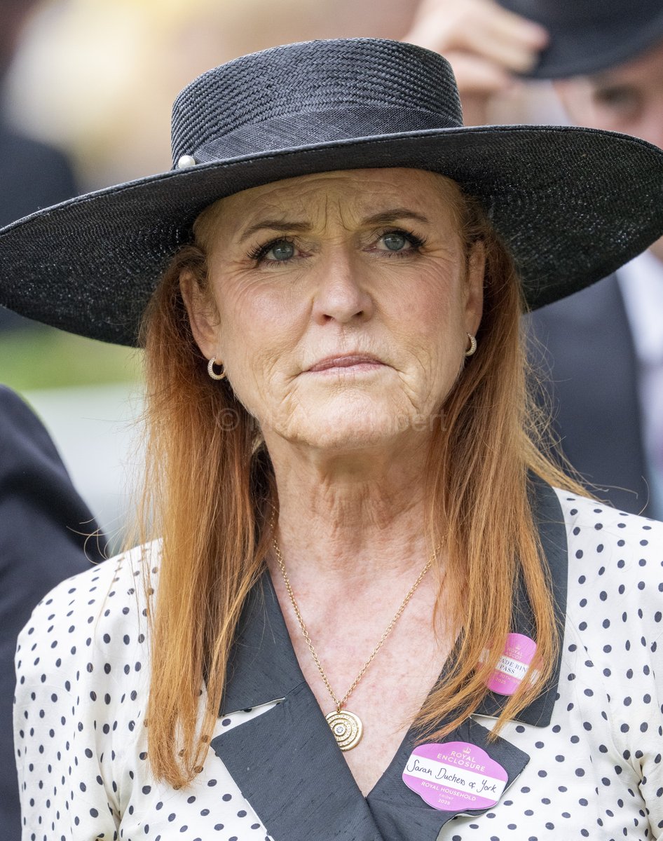 Princess Eugenie &amp; Sarah Ferguson, Duchess of York with Zara Tindall attend Royal Ascot on Friday. #RoyalAscot #royals #Ascot
