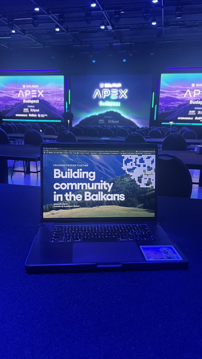 Marko (@solanamarko) on Twitter photo Catch me speaking at main stage <a href="/hackerhouses/">Solana APEX and Global Community Events</a> Budapest in 15 minutes. Excited to share part of my story and successes that we made with <a href="/SuperteamBLKN/">Superteam Balkan</a>! 🫡 Catch me speaking at main stage <a href="/hackerhouses/">Solana APEX and Global Community Events</a> Budapest in 15 minutes. Excited to share part of my story and successes that we made with <a href="/SuperteamBLKN/">Superteam Balkan</a>! 🫡