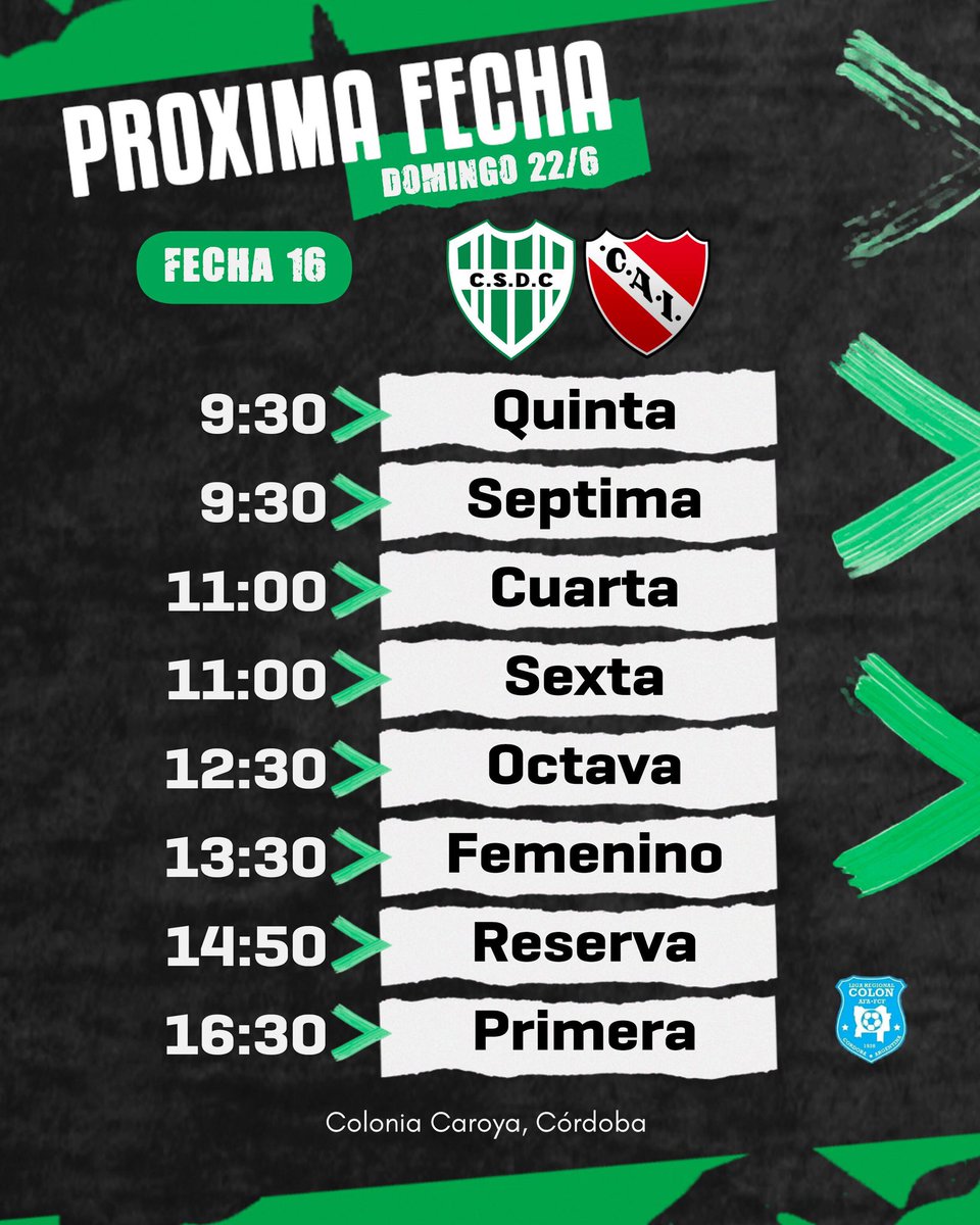 Penúltima Fecha de <a href="/RegionalColon/">Liga Regional Colon de Fútbol Oficial</a>