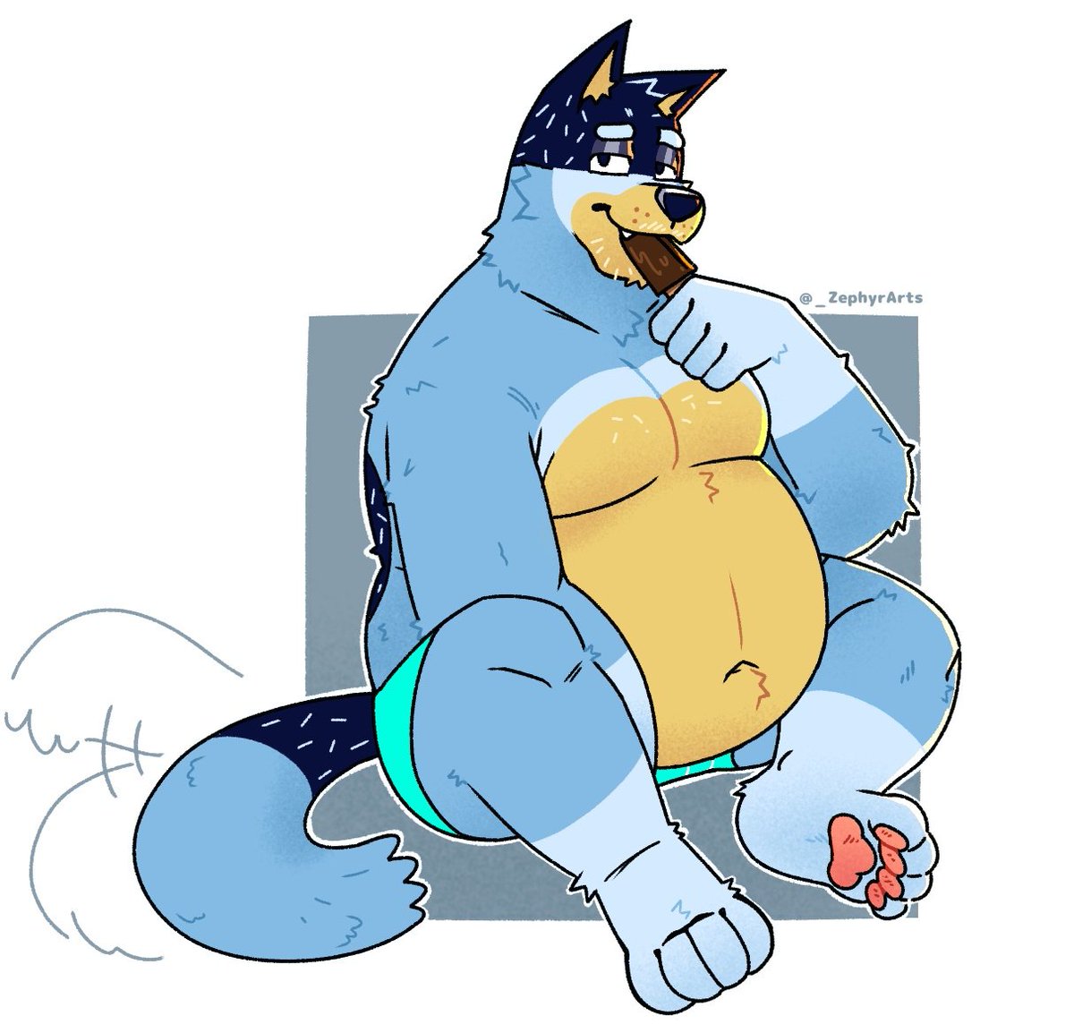 _ZephyrArts's tweet image. Summer Bandit

#furryart
#blueyfanart