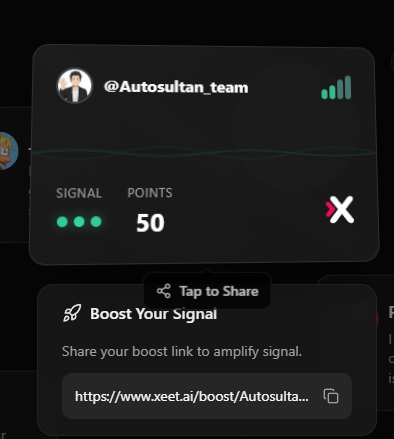 New Infofi xeet by <a href="/ethos_network/">Ethos</a> 

➖Visit : xeet.ai/boost/Autosult…
➖Connect x 
➖share your link referal 

note : ketiduran lur , boosting ended but invitation still live (end soon)