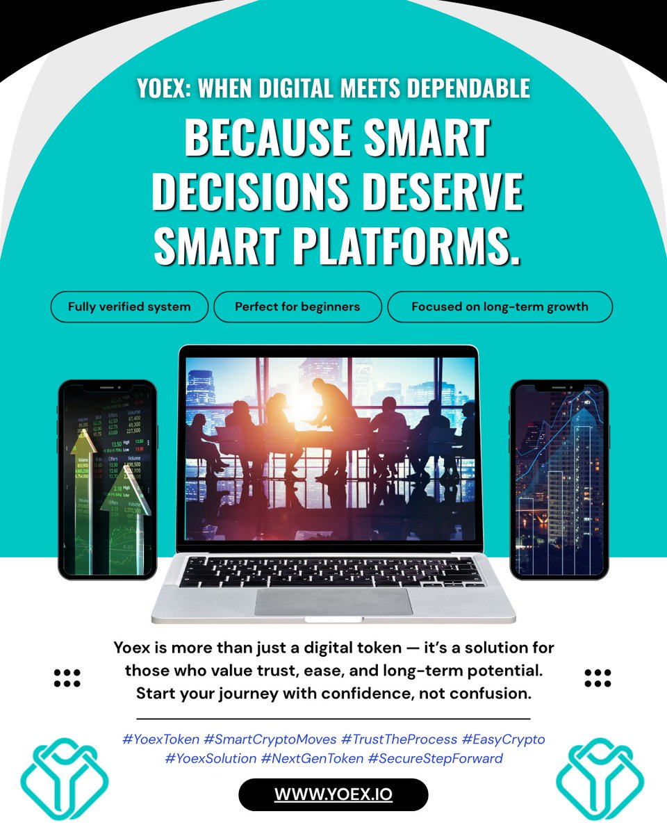 yo_exchange's tweet photo. “Because smart decisions deserve smart platforms.”
Yoex is more than just a digital token — it’s a solution for those who value trust, ease, and long-term potential. Start your journey with confidence, not confusion.
🌐 Dive in now: https://t.co/7FFVP9o1cf
#YoexToken https://t.co/7kRvtOua67