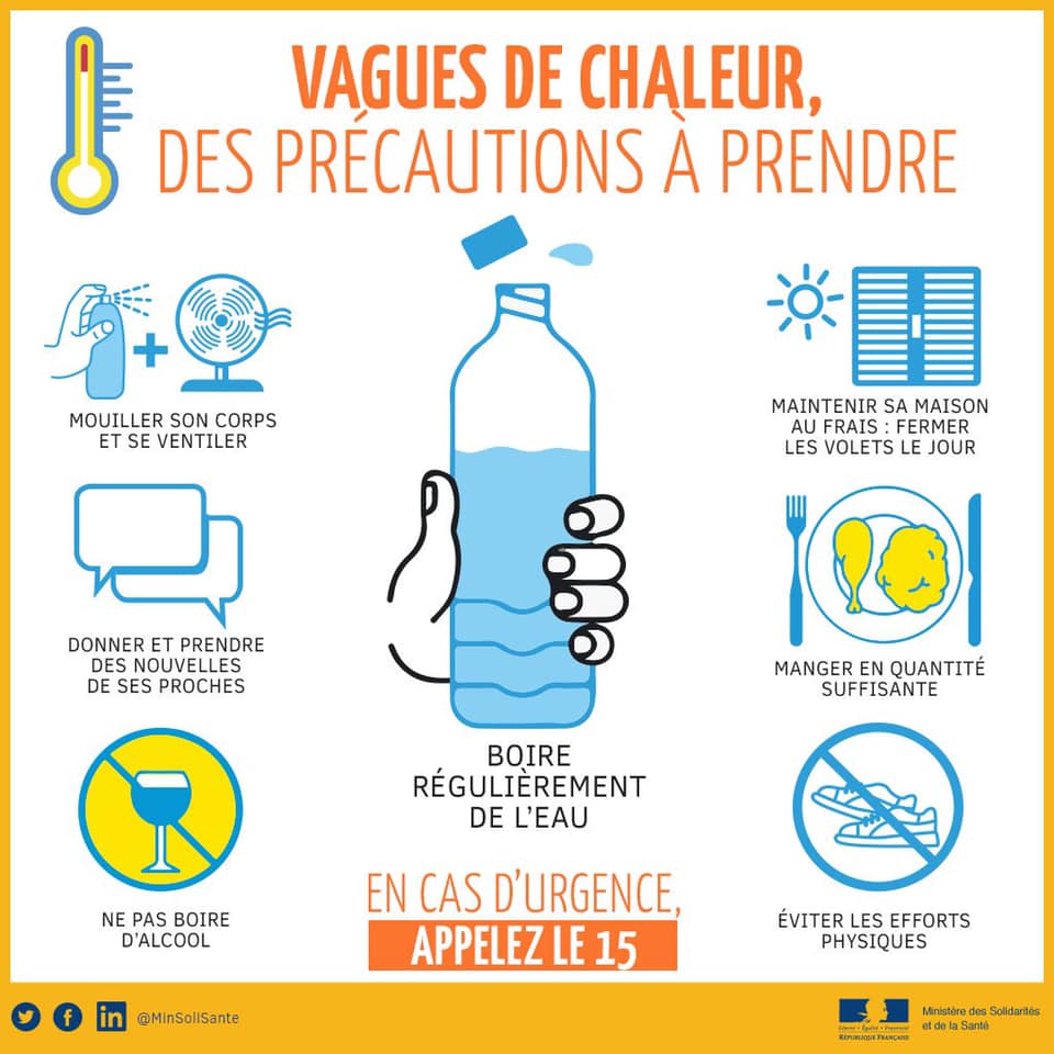 Image de Préfet des Alpes-de-Haute-Provence - VAGUE DE CHALEUR | Des températures maximales supérieures à 35°C sont attendues dès aujourd’hui dans