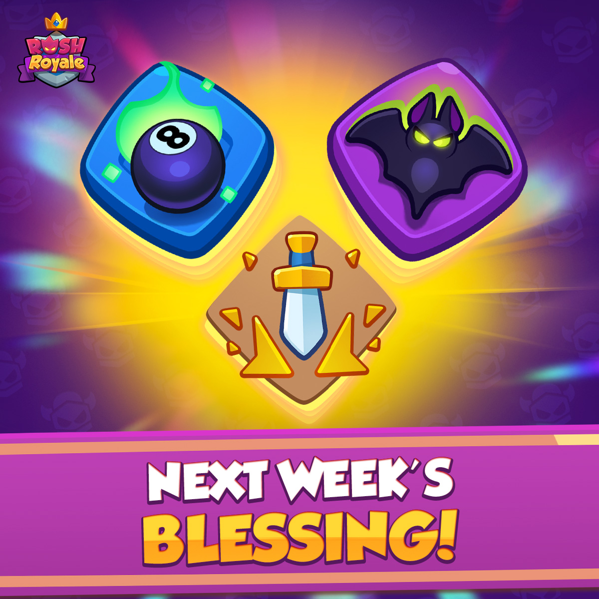 🔮 The predictions are in for the coming blessings of week! Here are the lucky factions and the beneficial effect they’ll both enjoy!

The factions of the week are 🪄 Magic Council and 🦇 Dark Domain. The modifier is Critical Blessing! Each unit of the faction in your deck will