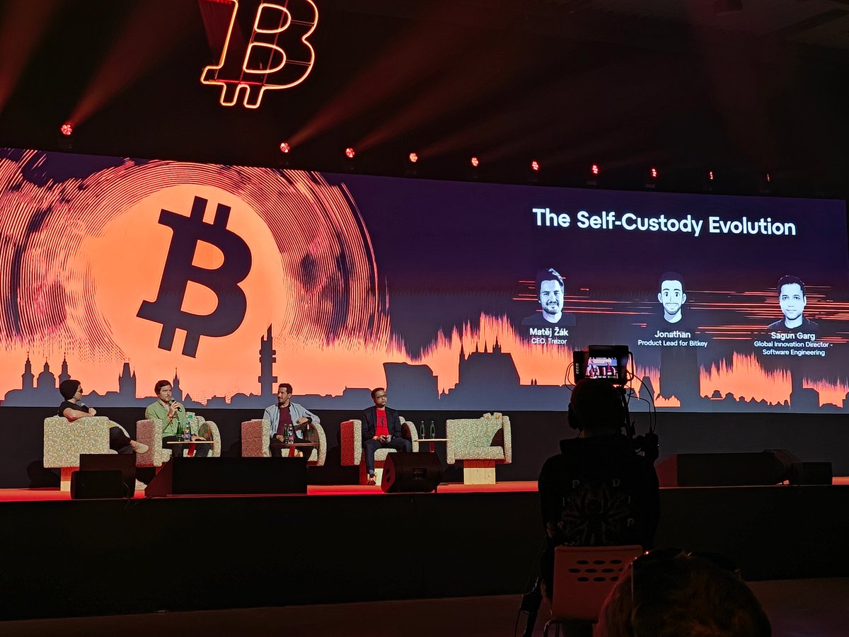 Bittylicious_'s tweet image. Excellent to see most panelists at @BTCPrague agreeing that self-custody is essential, and there's nothing better than hardware wallets.
However, we think you should be using self-custody from day one. We think it's too easy to get complacent relying on others to custody your…