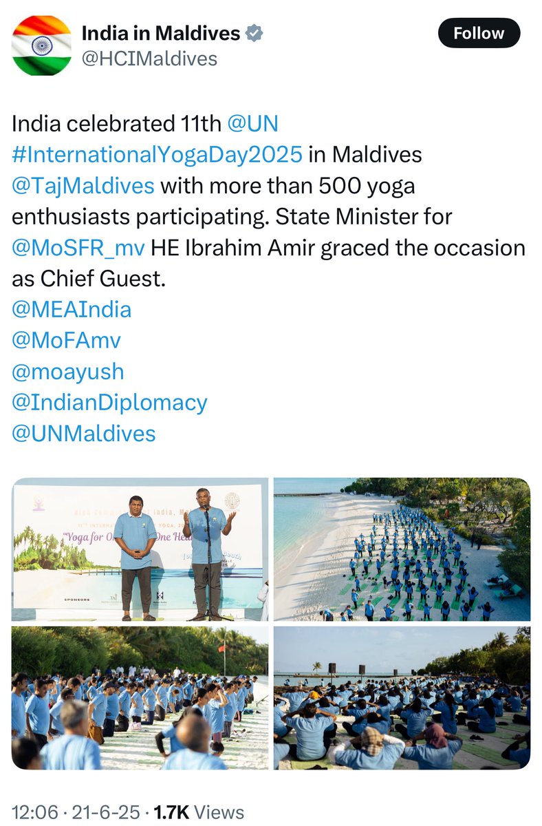 އިންޑިއާއިން އެދަނީ އެއްގޮތަކުން ނުވިއްޔާ އަނެއް ގޮތަކުން މިޝިރުކުގެ ޢަމަލު މިތަނުގައި ފެތުރުމަށް ވަރުގަދަޔަށް ފޫގަޅައި މަސައްކަތް ކުރަމުންނެވެ. މިކަމާއިމެދު އަޅުގަނޑުމެން މުސްލިމުން އިންތިހާއަށް ހުށިޔާރުވެ، މިކަން ޢާއްމުކުރިޔަ  ނުދިނުމަށް ގަދައަޅާ މަސައްކަތް ކުރަން ޖެހެއެވެ.