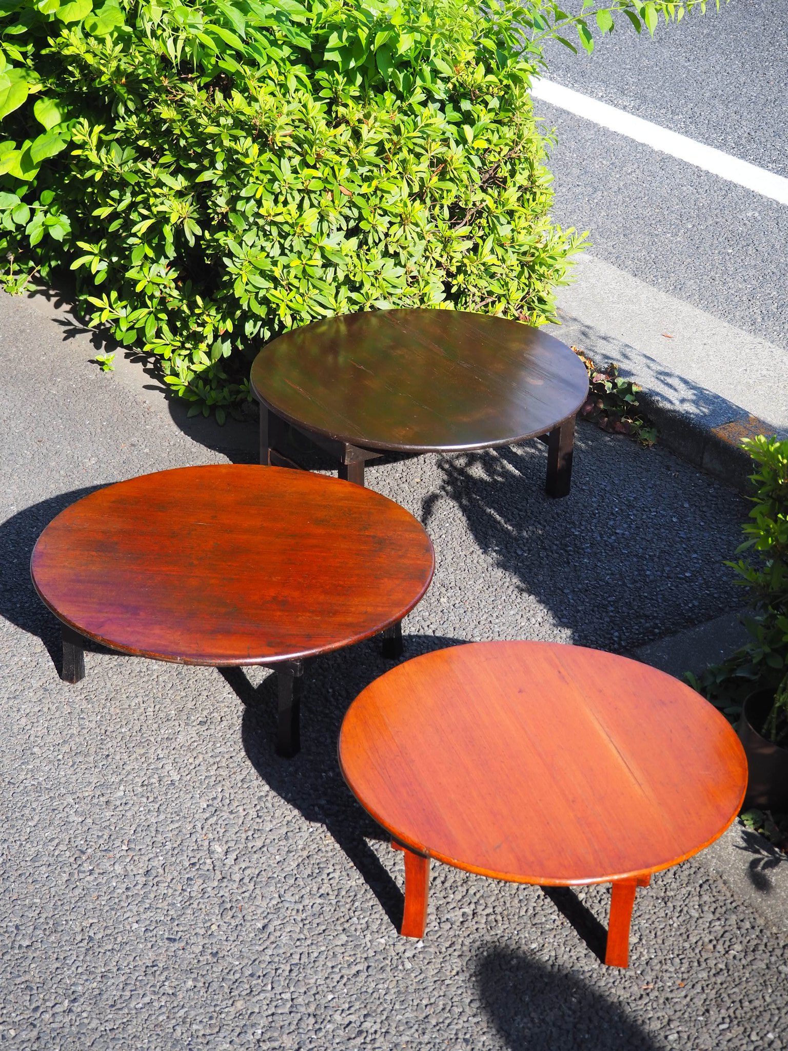 【アンティーク山本商店】木製 丸型ちゃぶ台 iloo79931a-3-1.jpg