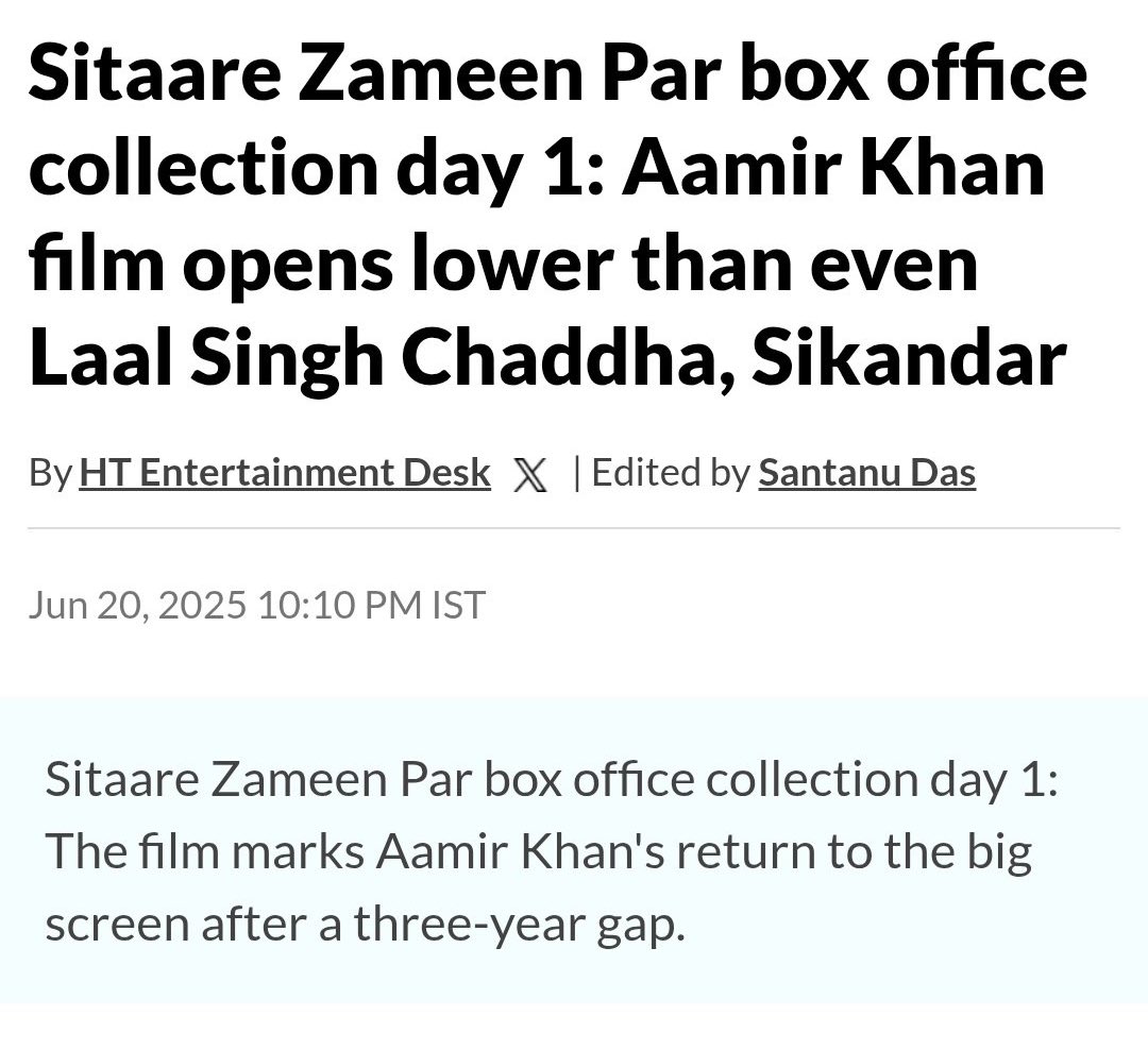 Ashu31stDec's tweet image. Good job, Hindus. Keep pushing back. It's the only way to make them learn.

#BoycottSitaareZameenPar #BoycottBollywoodCompletely 
#BoycottAamirKhan #BoycottBollywood