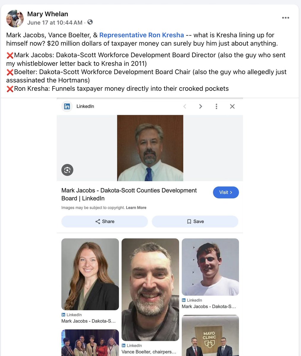 <a href="/StatesideAssoc/">Stateside Associates</a> Please ask Kurt Daudt if he thinks Ron Kresha had any involvement in the assassination of the beautiful Melissa Hortman. It's such a dirty Ron thing to do.