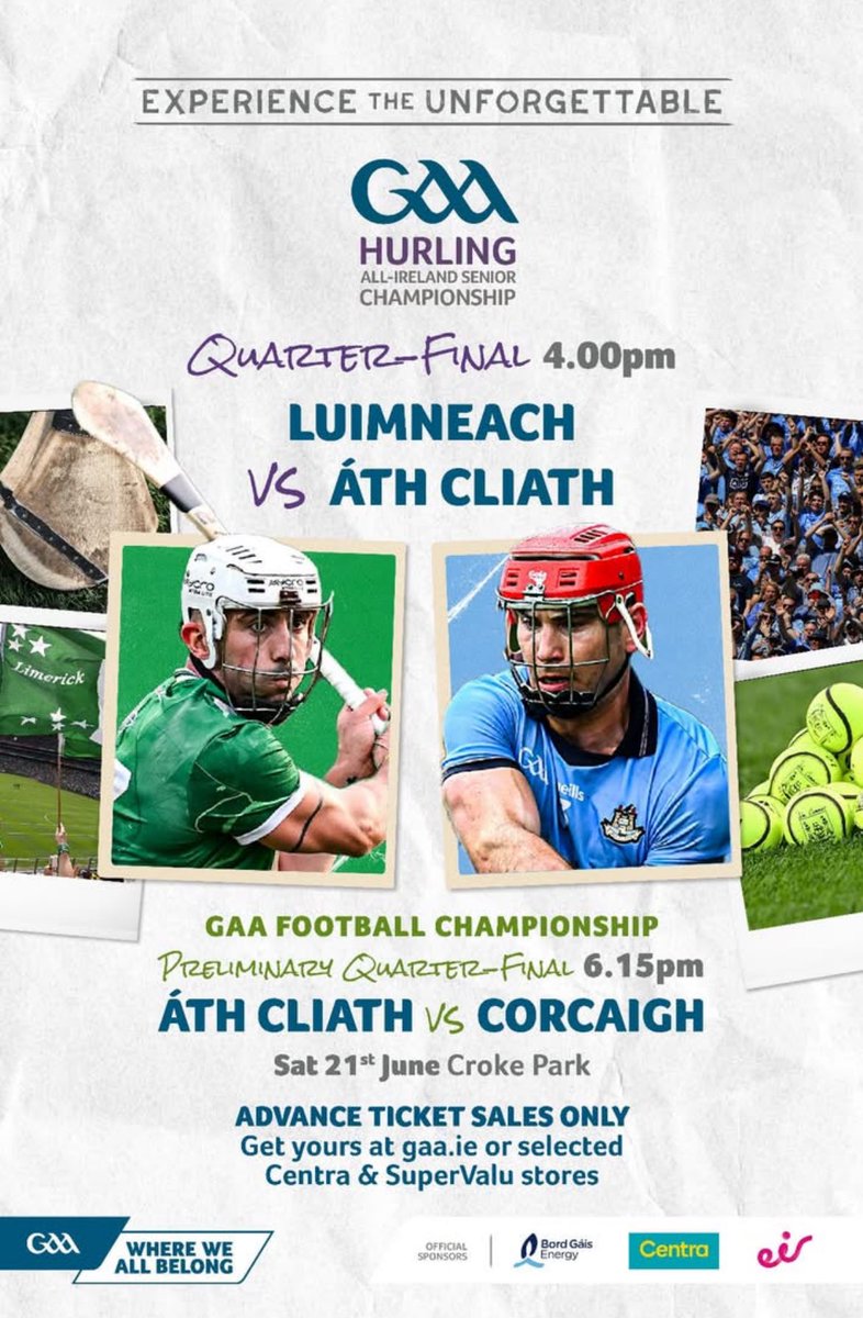 Wishing all involved with the Limerick Senior Hurling team the very best this afternoon in the All Ireland Hurling Championship Quarter Final against Dublin