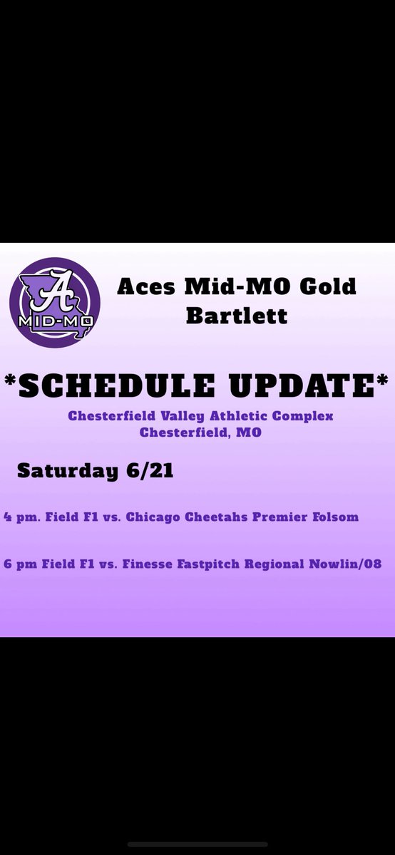 Here is our updated schedule times for today! Hoping to keep that undefeated record for pool play!