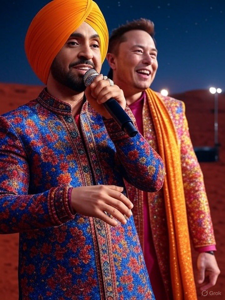 tarunark's tweet photo. @elonmusk @elonmusk you gotta agree this is such a vibe. Have you attended any Punjabi concerts before? #DiljitOnMars https://t.co/gPjYGfSKDP