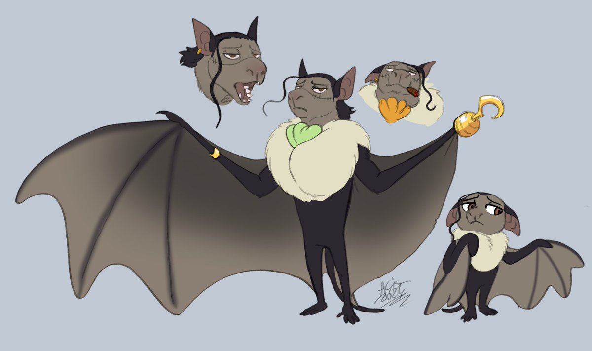 #ONEPIECE  #SirCrocodile 
- greater musky fruit bat (Ptenochirus jagori)