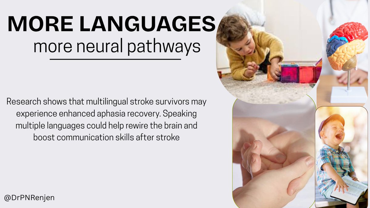 DrPNRenjen's tweet image. More languages, more neural pathways.
Research shows that multilingual stroke survivors may experience enhanced aphasia recovery

@ApolloInter @TheStrokeAssoc
#AphasiaRecovery
#MultilingualBrain
#StrokeRecovery
#BrainPlasticity
#LanguageTherapy
#StrokeAwareness
#NeuroLinguistics
