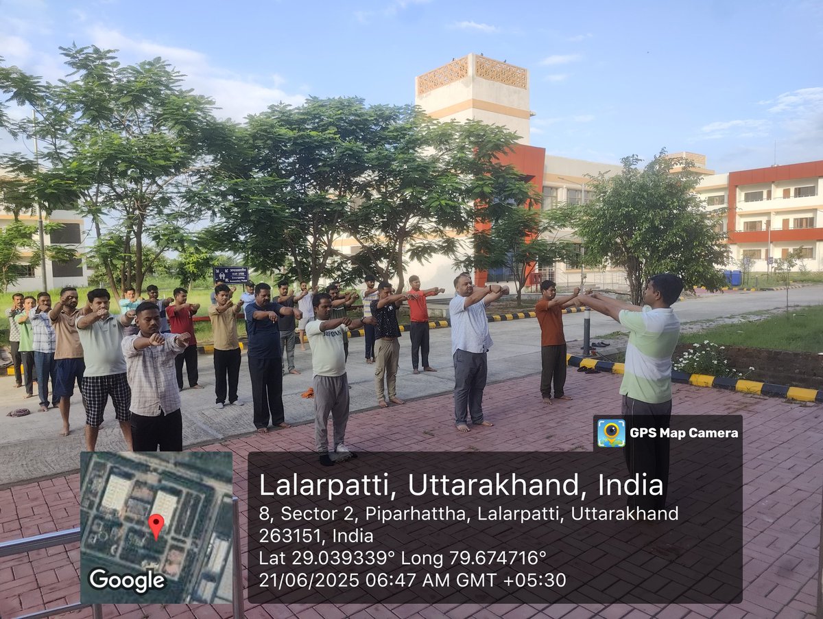 msmetcsitarganj's tweet photo. International Day of Yoga 2025 Celebration on the Theme of " One Earth, One Health Yoga" by MSME TECHNOLOGY CENTRE SITARGANJ 
#IDY2025 #YogaForLife #YogaForOneEarthOneHealth #InternationalDayofYoga2025 https://t.co/8vxcaPCSwF