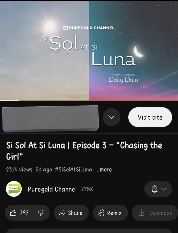 #SiSolAtSiLuna already reached 231k views in one week. If you miss the first three episodes, you can watch it on Puregold YouTube channel. Don't forget subscribe,like , and comment for their series.

#ZaijianJaranilla