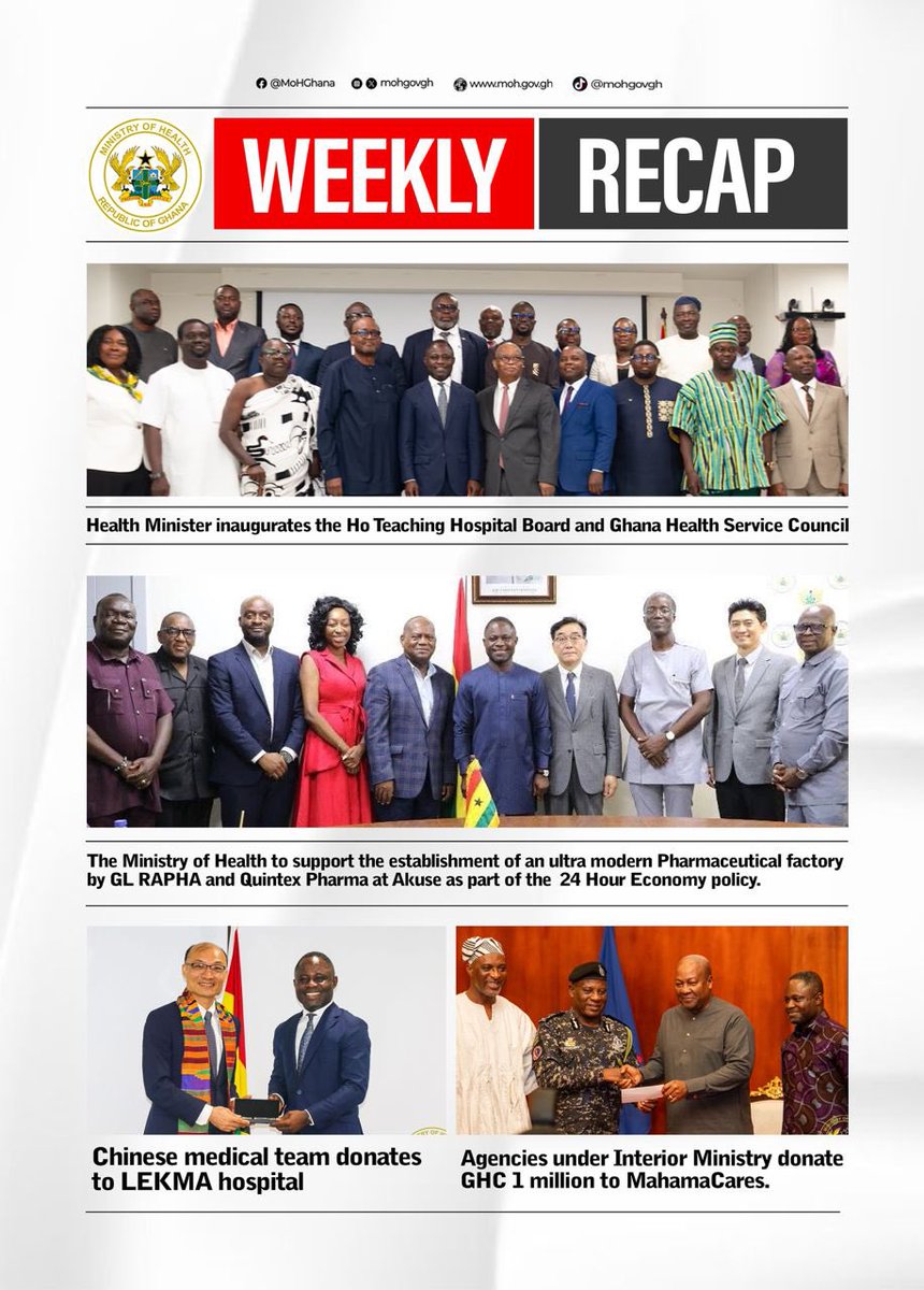 Highlights of Activities at the Ministry this week.