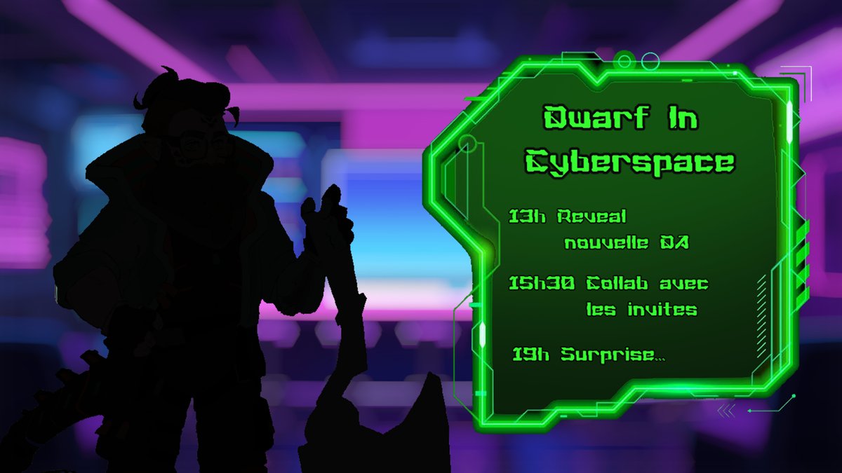 🐲AVENTURIERS, AVENTURIÈRES🍻

Voilà le planning pour l'anniversaire des 3 mois  de demain !
-13h - Reveal de la nouvelle DA, du nouveau modèle &amp; de la fiction sonore
-15h30 - Collab avec plein de gens trop cools
-19h - Surprise...

Trop trop hâte !!

#vtuber #vtuberfr