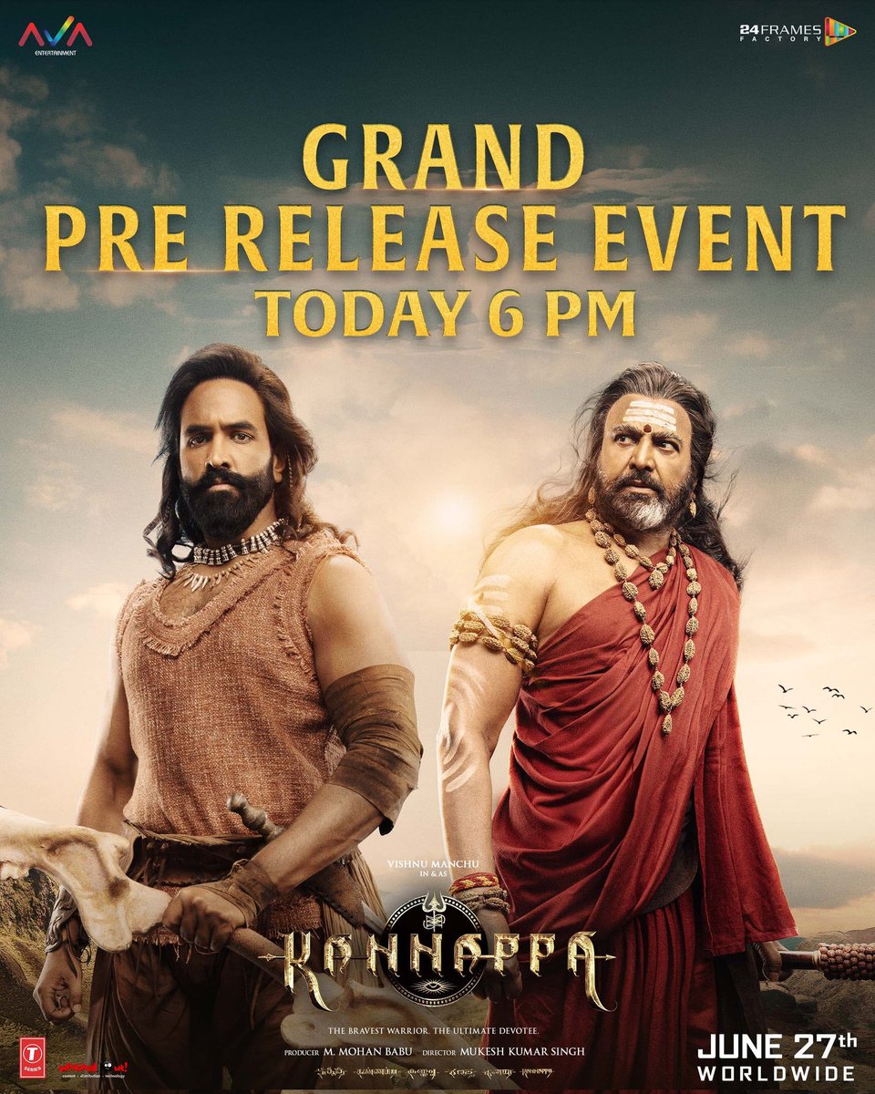 Grand Pre Release Event Today #Kannappa <a href="/iVishnuManchu/">Vishnu Manchu</a>