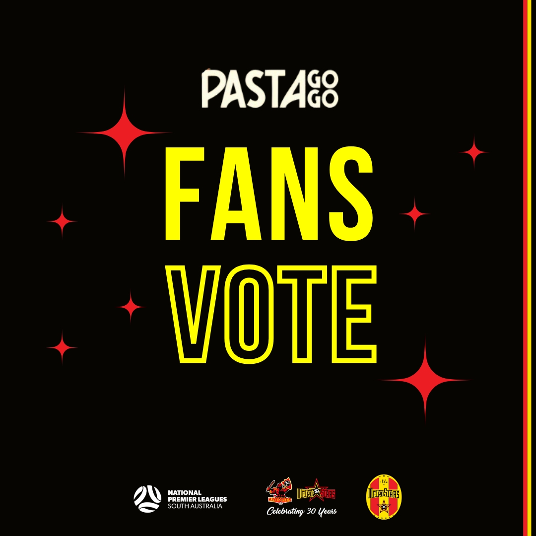 🔴🟡 𝐅𝐀𝐍𝐒 𝐕𝐎𝐓𝐄 🟡🔴

Vote for your Fans' Player of the Match from our Round 15 game against FK Beograd.

🥇 metrostars.com.au/single-post/r1…

Proudly brought to you by PastaGoGo

#RAANPLSA #MetroStars