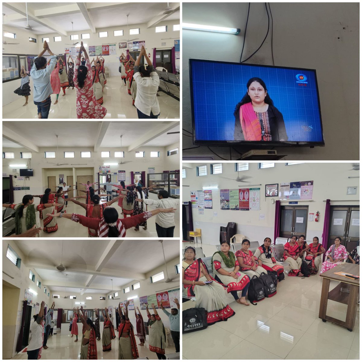 PHC Koparli Yoga day celebration🧘‍♀️<a href="/DDO_VALSAD/">DDO Valsad</a> @GujHFWDept <a href="/NHMGujarat/">NHM Gujarat</a>