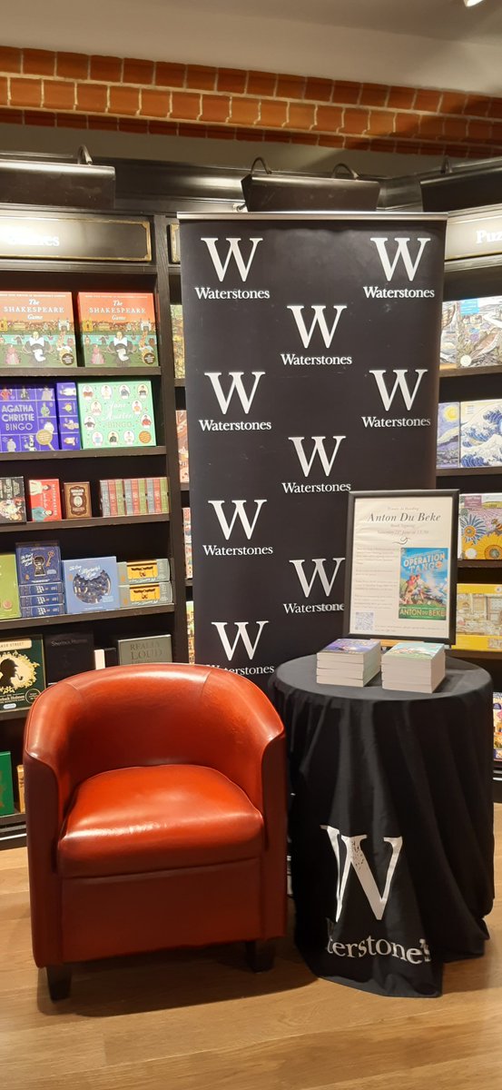 Waterstones Reading (@broadstbooks) on Twitter photo We've got the chair, we've got the table, we've got the books! All we need is fabulous <a href="/TheAntonDuBeke/">Anton Du Beke</a>, who will be here at 1.30pm to sign his wonderful new children's book 'Operation Tango'. Tickets still available in-store or online: waterstones.com/events/meet-an… Keep dancing! 🕺💃 We've got the chair, we've got the table, we've got the books! All we need is fabulous <a href="/TheAntonDuBeke/">Anton Du Beke</a>, who will be here at 1.30pm to sign his wonderful new children's book 'Operation Tango'. Tickets still available in-store or online: waterstones.com/events/meet-an… Keep dancing! 🕺💃