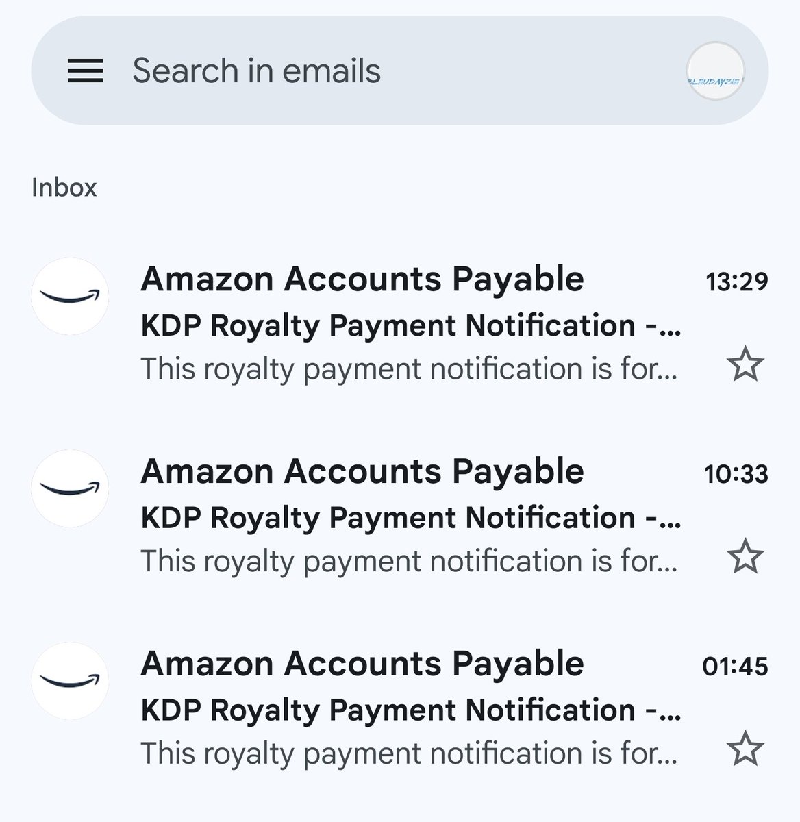 almeara_habibi's tweet image. My biggest flex has got to be "making money from things that never happened 😂"
Anyhoo...these are my favorite kind of emails 📧 😍 💰 
amazon.com/author/habibi 
#writerlife #amazonkdp #royalties