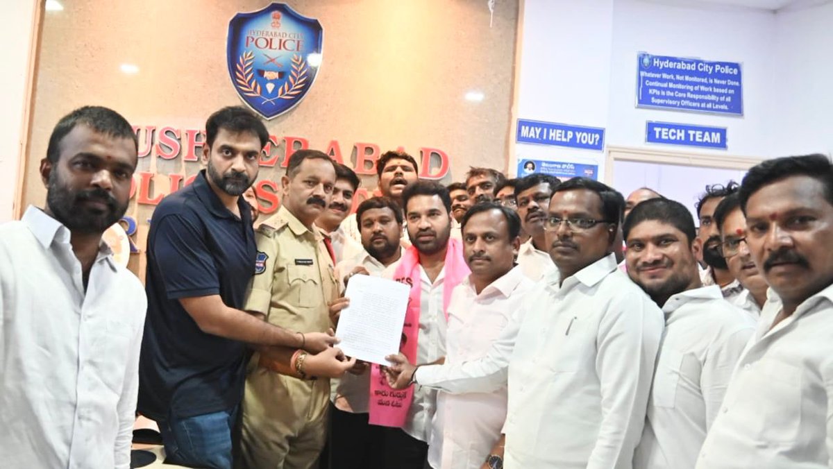 Filed a complaint at Musheerabad P.S. against the Congress related Social Media handles that are indulging in targeted Character Assassination of <a href="/BRSparty/">BRS Party</a> Working president <a href="/KTRBRS/">KTR</a> Garu with the ill intent to damage his reputation and to mislead the public🚨