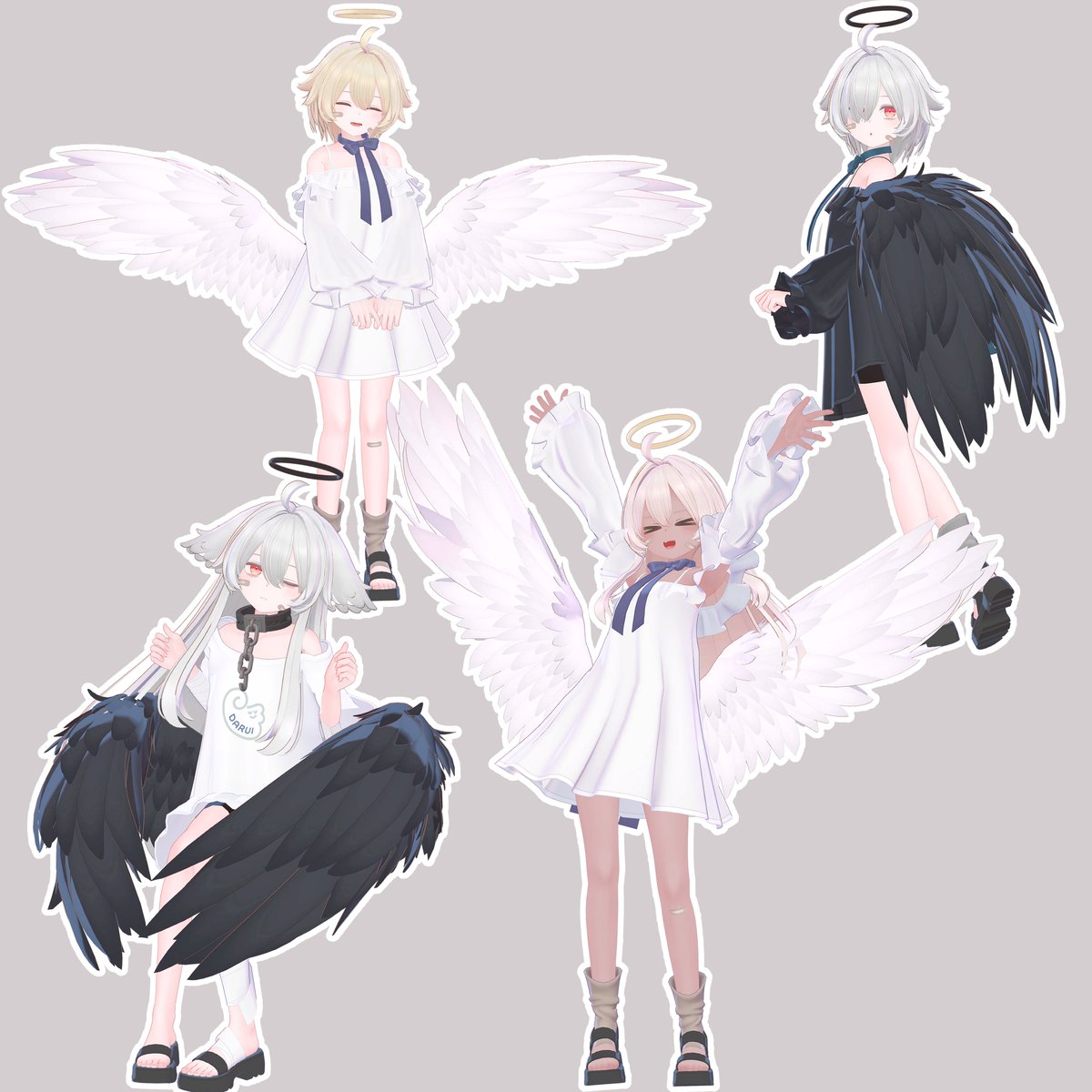 【無料】サナティア専用 羽ポーズツール
公開しました！

fukanja.booth.pm/items/7079283

サナティアちゃんの羽をいい感じにポージングできるようになります🪽
MA対応で簡単に導入できるので気軽に試してみて下さい👼

#サナティア #ふかんじ屋 #VRChat