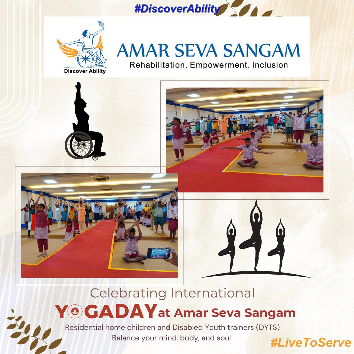 Amar Seva Sangam (@amarseva) on Twitter photo Celebrating International Yoga Day at Amar Seva Sangam! Our Residential Home Children and Disabled Youth Trainers (DYTs) participate in the transformative power of yoga, which balances mind, body, and soul. Thanks to <a href="/KYM_India/">krishnamacharyayogamandiram</a> for their amazing support in this journey. Celebrating International Yoga Day at Amar Seva Sangam! Our Residential Home Children and Disabled Youth Trainers (DYTs) participate in the transformative power of yoga, which balances mind, body, and soul. Thanks to <a href="/KYM_India/">krishnamacharyayogamandiram</a> for their amazing support in this journey.