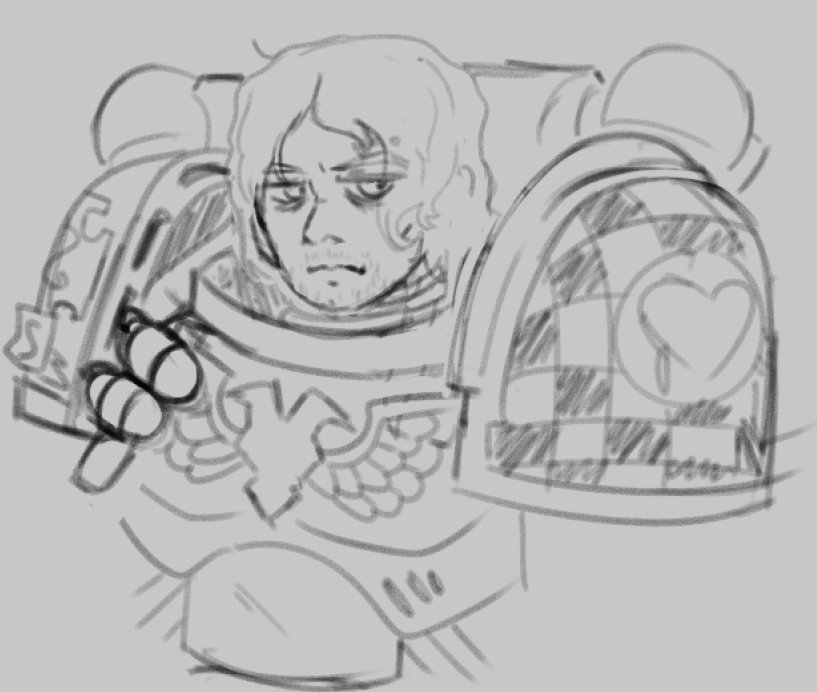 lost_in_Amber's tweet image. Been on a 40k binge as of late so I doodled my Lamenter oc