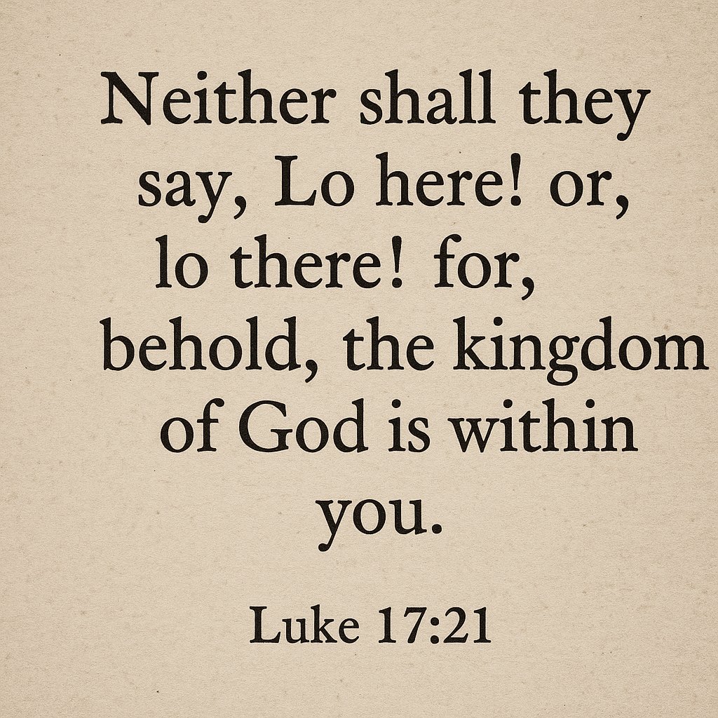 AgapeSowers's tweet image. “The Kingdom of God isn’t a far-off place. It’s not in a building, a movement, or a politician. It’s already here—within you.
Luke 17:21 reminds us that true transformation begins on the inside.
You don’t have to chase revival.
🔥 Become it.
#AgapeSowers #KingdomWithin #Luke1721