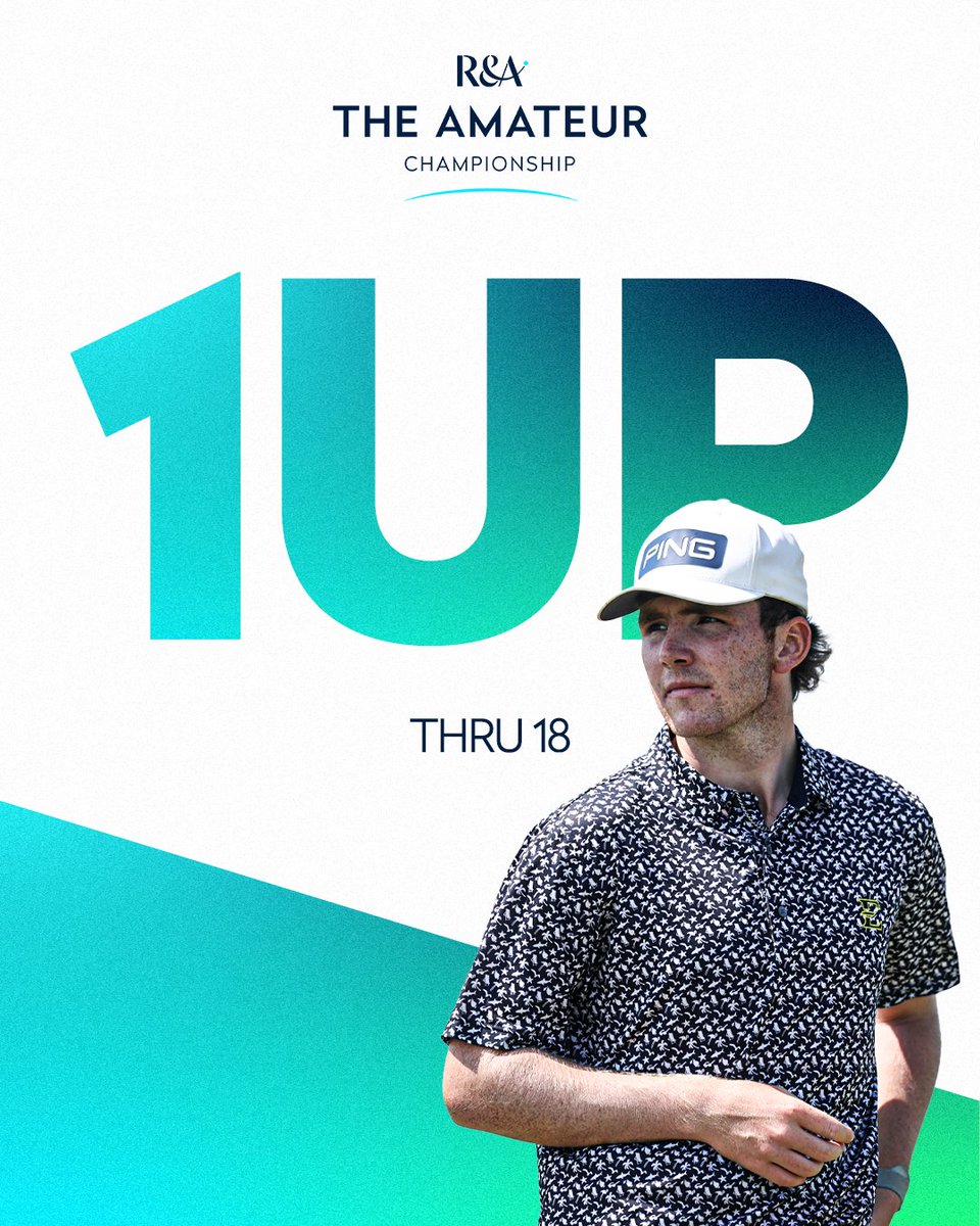 Gavin Tiernan is 1UP after the first 18 holes in The 130th Amateur Championship Final 🏆

They'll be back out at 1:30PM BST.