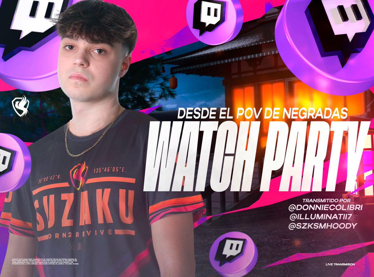 👊 😈 DIA DE WATCH PARTY 😈👊

Vuestros deseos son órdenes 😋

🏆 | Premier
⏰ | 19:00 el primer game y 21:00 el segundo, no se transmitirán de manera seguida
❗Transmitido por: ❗
<a href="/illuminatii_7/">SZK illuminatii7</a> 🫵 
<a href="/SmhoodyyTwitch/">SZK Smhoody</a> 🫵 
<a href="/donniecolibri/">💜SZK DonnieColibri💜</a>  🫵

💥 ESPERAMOS VUESTRO APOYO 💥