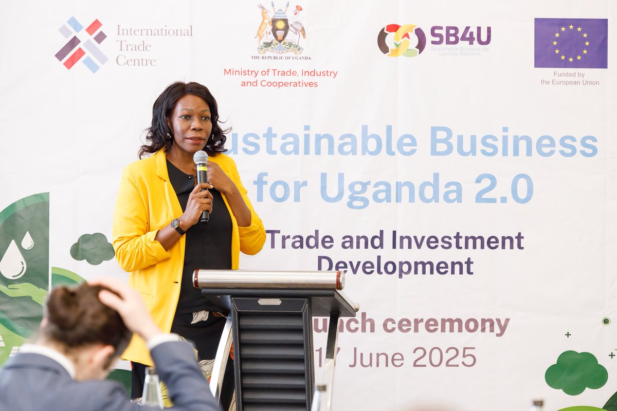MsBrenda_A's tweet image. This week, I had the privilege of attending the launch of the sustainable businesses project for Uganda, a project implemented by @ITCnews with funding from the @EUinUG. Exciting times for Uganda's business landscape!. Special moment with the ED @CokeHamilton