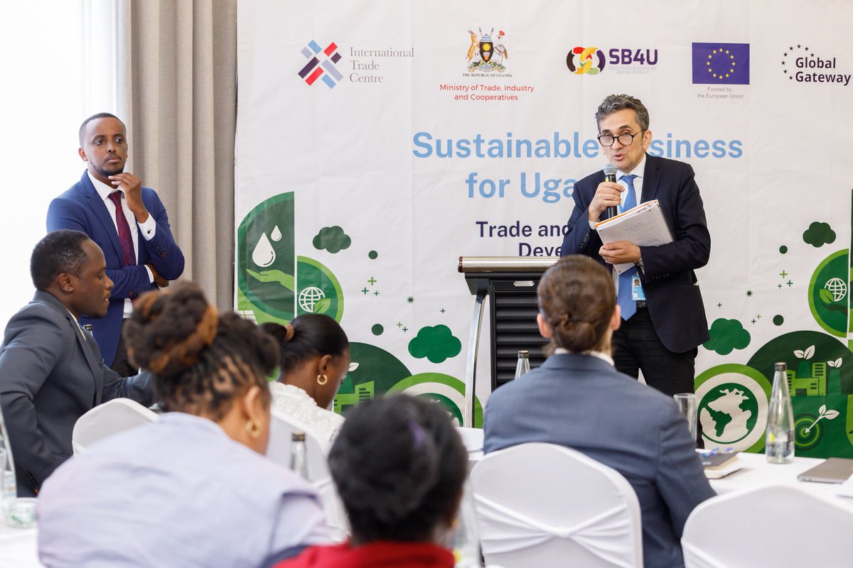 MsBrenda_A's tweet image. This week, I had the privilege of attending the launch of the sustainable businesses project for Uganda, a project implemented by @ITCnews with funding from the @EUinUG. Exciting times for Uganda's business landscape!. Special moment with the ED @CokeHamilton