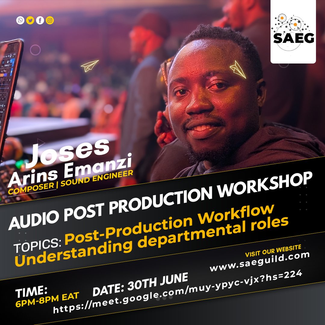 🎧 FREE Audio Post Production Online Training. 
📅 30th June | 🕒 6PM-8PM E.A.T

Unlock the world of audio post production! Whether you're a filmmaker, sound editor or audio geek, this is for you.

👉meet.google.com/muy-ypyc-vjx?h…