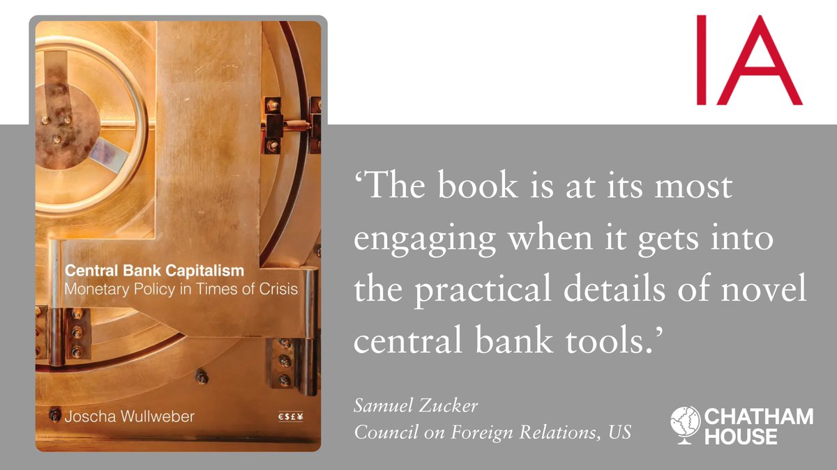 International Affairs (@iajournal_ch) on Twitter photo 📚 Book of the Week 📚
A great book detailing how central banks play an integral role in contemporary finance, this week’s pick is ‘Central bank capitalism’ (<a href="/stanfordpress/">Stanford Press</a>) by <a href="/JWullweber/">Joscha Wullweber @jwullweber.bsky.social</a>.
Find out why this book is ‘provocative and persuasive’: doi.org/10.1093/ia/iia… 📚 Book of the Week 📚
A great book detailing how central banks play an integral role in contemporary finance, this week’s pick is ‘Central bank capitalism’ (<a href="/stanfordpress/">Stanford Press</a>) by <a href="/JWullweber/">Joscha Wullweber @jwullweber.bsky.social</a>.
Find out why this book is ‘provocative and persuasive’: doi.org/10.1093/ia/iia…