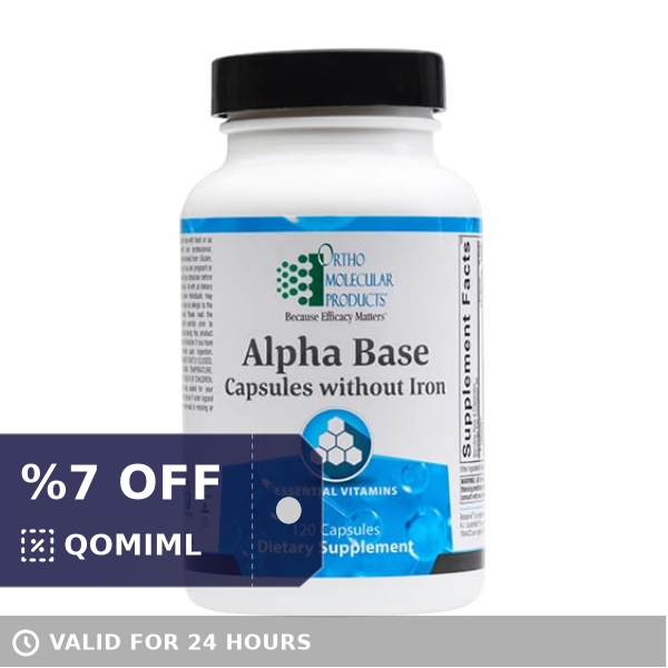 CheckUs1st's tweet image. Boost your health with Ortho Molecular&apos;s Alpha Base Caps without Iron! 🌟 Perfect for those avoiding iron, these capsules provide essential nutrients with precision. Invest in your health today for just $64.99. Why settle for less? #AlphaBase #WellnessWarrior…
