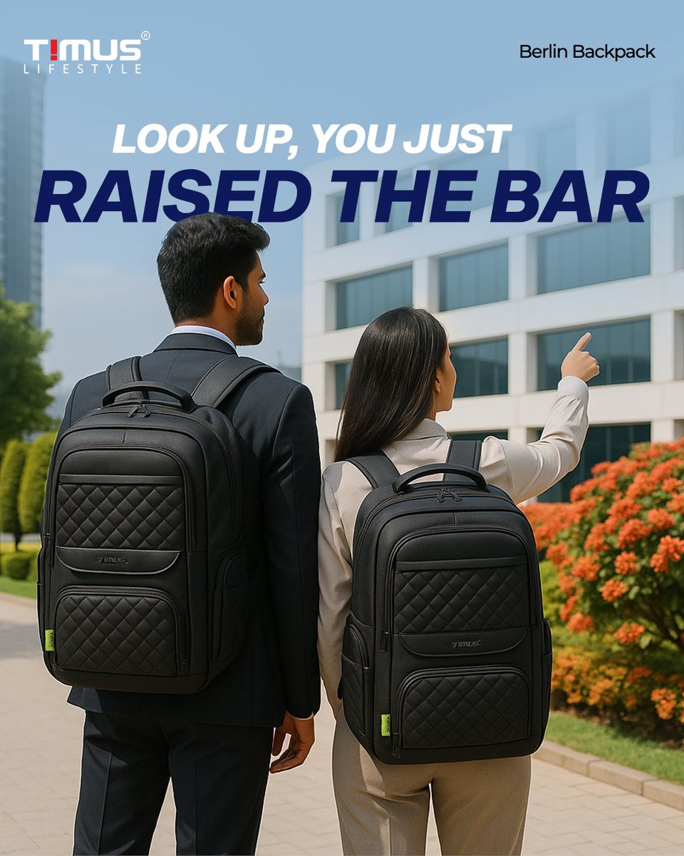 TimusLifestyle's tweet image. Your stock’s up. The coffee’s free. And someone asked if you’re the new manager.
.
.
.
#BerlinBackpack #WorkStyleUpgrade #OfficeReady #BossVibes #LaptopBackpack #ProfessionalGear #RaiseTheBar