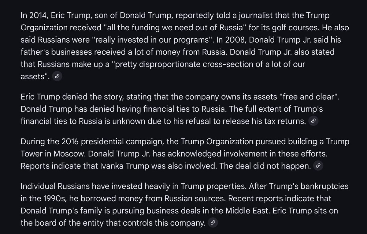 <a href="/JayinKyiv/">Jay in Kyiv</a> Trump must be afraid Putin has too much blackmail material on him…when did the Russian mafia start moving into NYC, in the 1980s? It’s been a symbiotic relationship ever since.