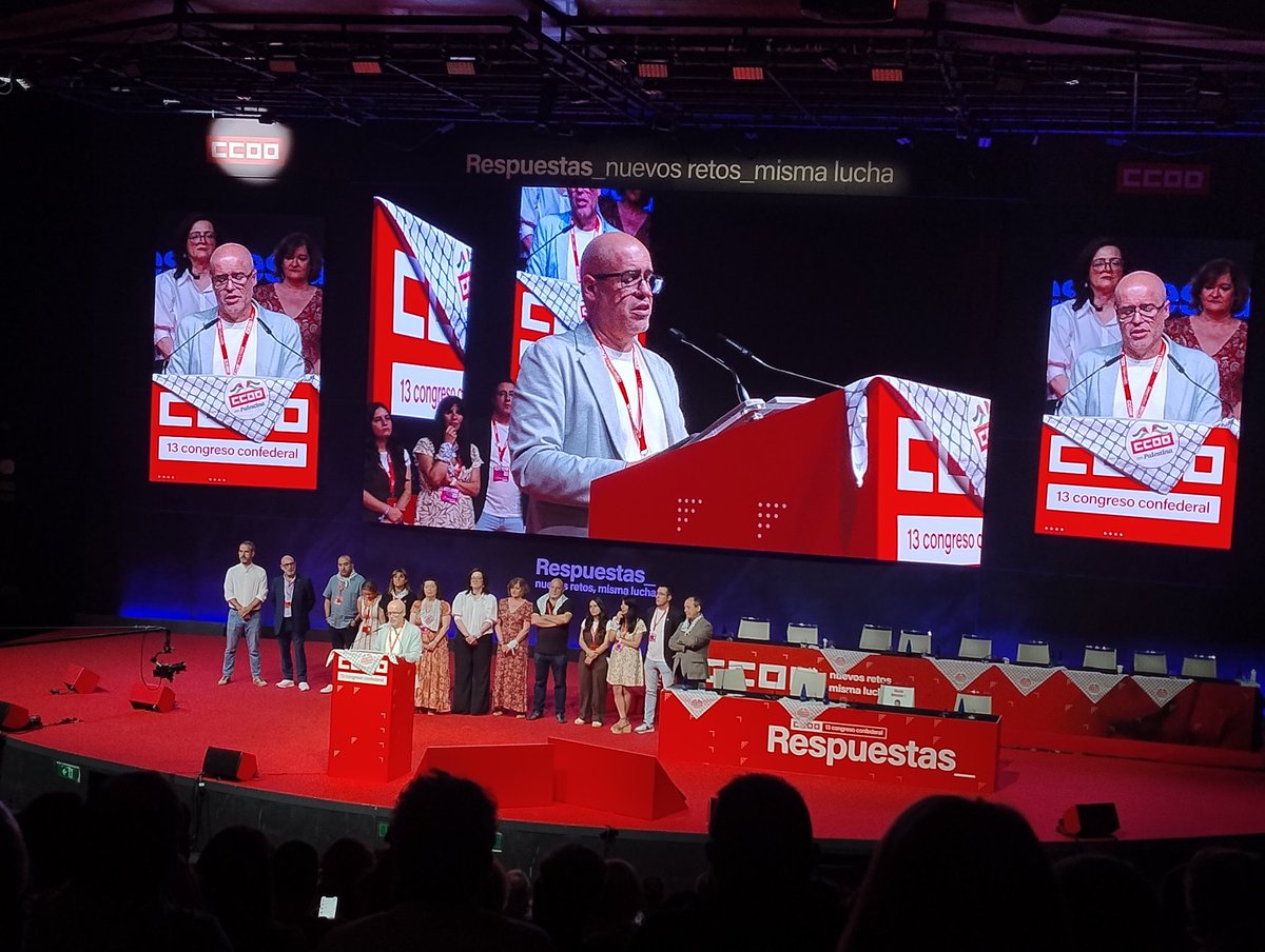 yolanda_ferrandez (@yolandaferrand6) on Twitter photo En la tercera jornada del #13CongresoCCOO nuestro Secretario General <a href="/UnaiSordo/">Unai Sordo</a> acompañado de su nueva Comisión Ejecutiva clausura el Congreso
#Respuestas En la tercera jornada del #13CongresoCCOO nuestro Secretario General <a href="/UnaiSordo/">Unai Sordo</a> acompañado de su nueva Comisión Ejecutiva clausura el Congreso
#Respuestas