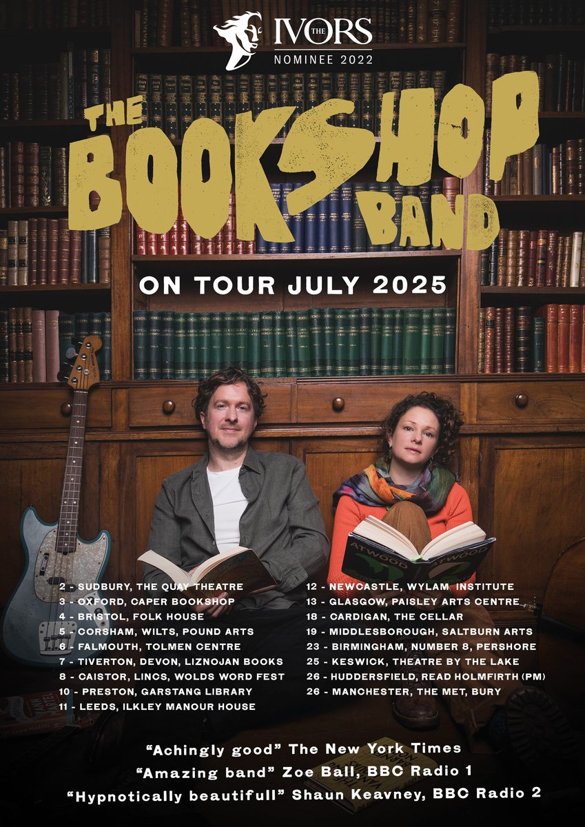 The Bookshop Band (@thebookshopband) on Twitter photo On UK tour this July - an arts centre near you - you can book tickets from our website. Hope to see you on the road :) #books Extra gigs at #glastonbury <a href="/glastonbury/">Glastonbury Festival</a> On UK tour this July - an arts centre near you - you can book tickets from our website. Hope to see you on the road :) #books Extra gigs at #glastonbury <a href="/glastonbury/">Glastonbury Festival</a>